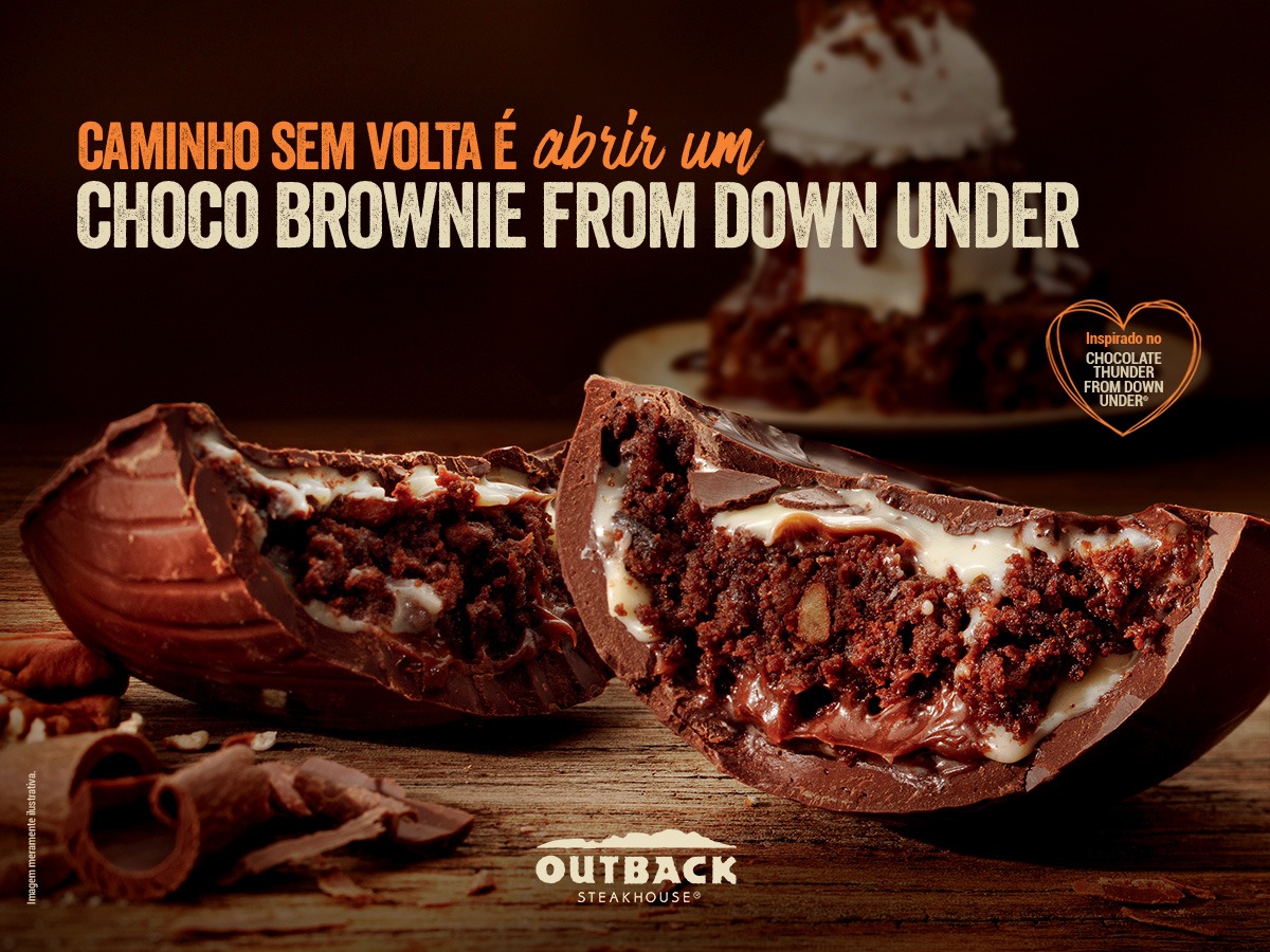 Outback traz Ovo de Páscoa recheado com receita original de seu famoso brownie