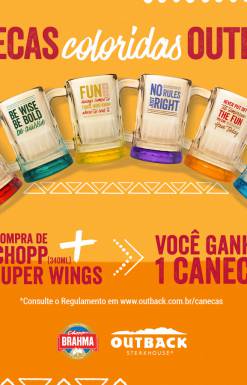 Canecas coloridas, ao fundo laranja e amarelo.