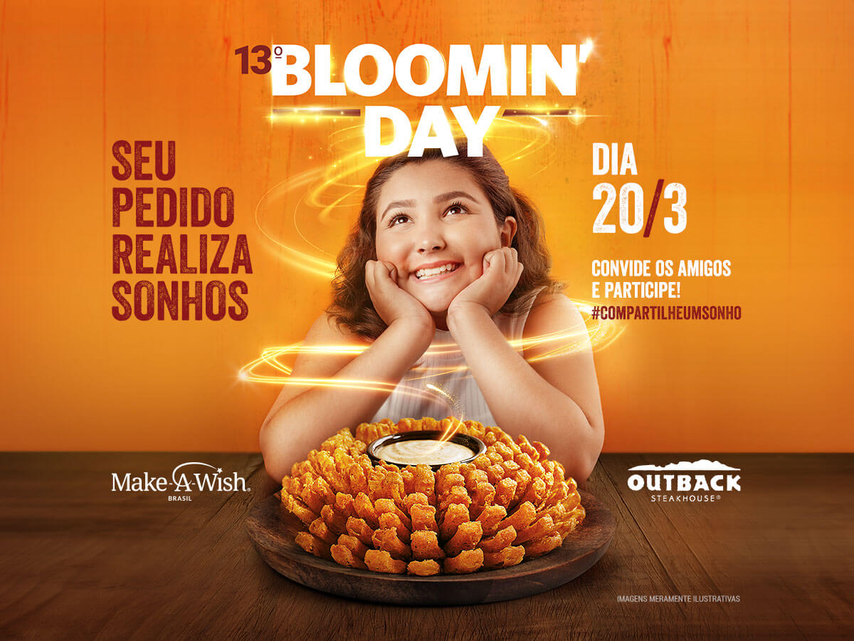 Outback realiza sonhos com a Make-A-Wish® Brasil no Bloomin’ Day 2019