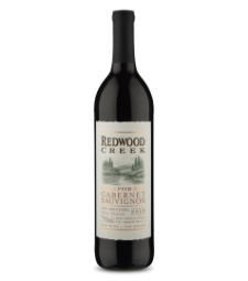 Garrafa de vinho Reedwood Creed Cabernet.
