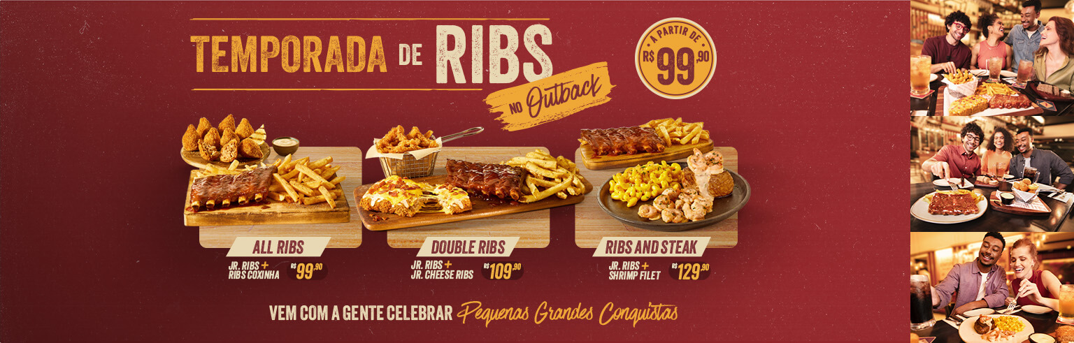 Temporada de Ribs. Vem com a gente celebrar