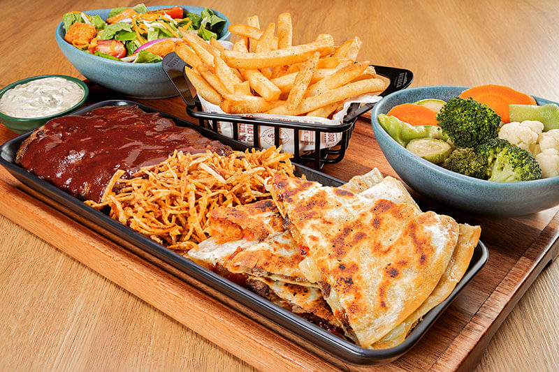 RIBS &amp; AUSSIE BEEF QUESADILLAS BOARD
