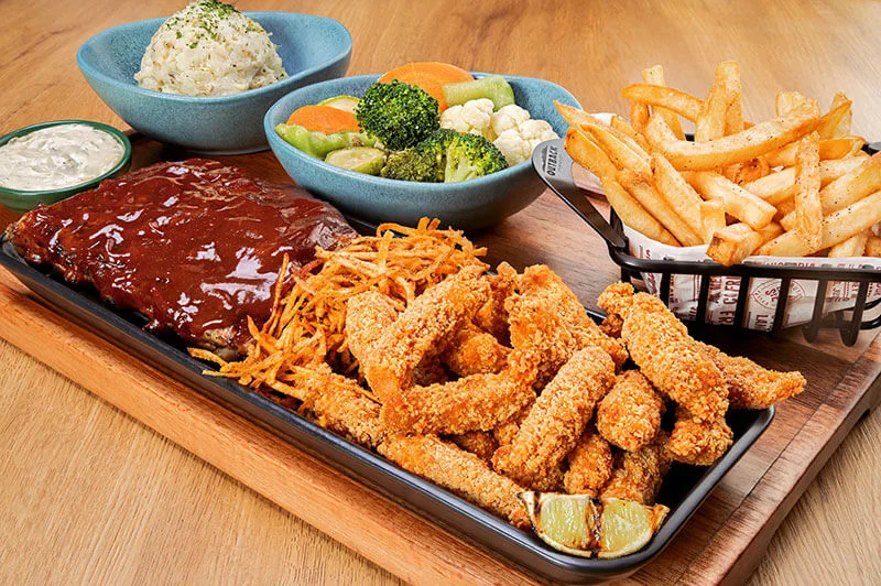 Ribs & Golden Shrimp Board
