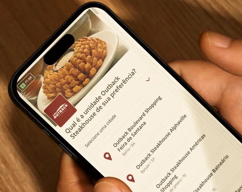 Viva o Sabor Outback. antes mesmo de sair de casa